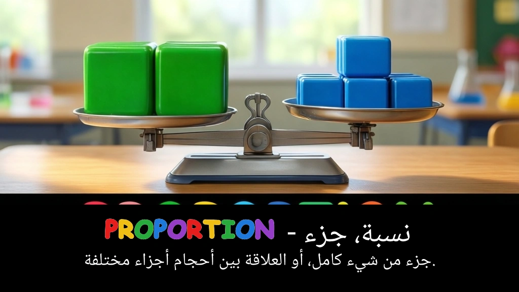 Arabic Illustration for proportion